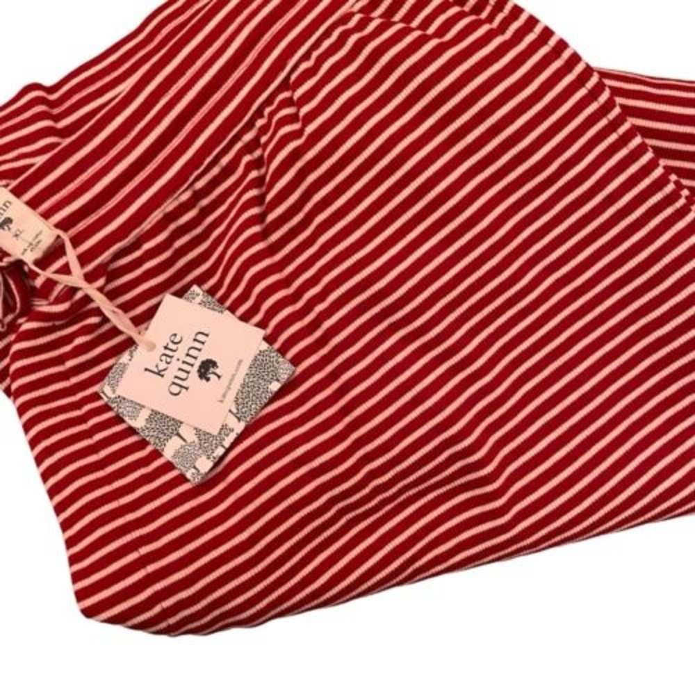 Kate Quinn Mens Organic Pajama Pant Red White Size XL